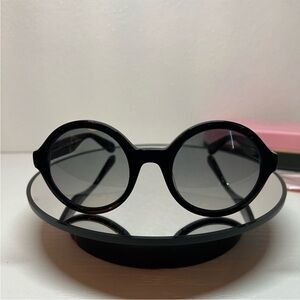 NEW Kate Spade Black Sunglasses with Glittery Silver Arms